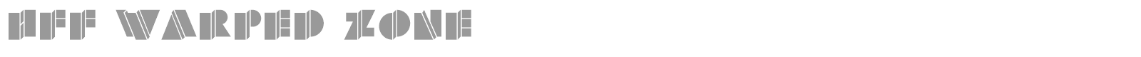 HFF Warped Zone font preview
